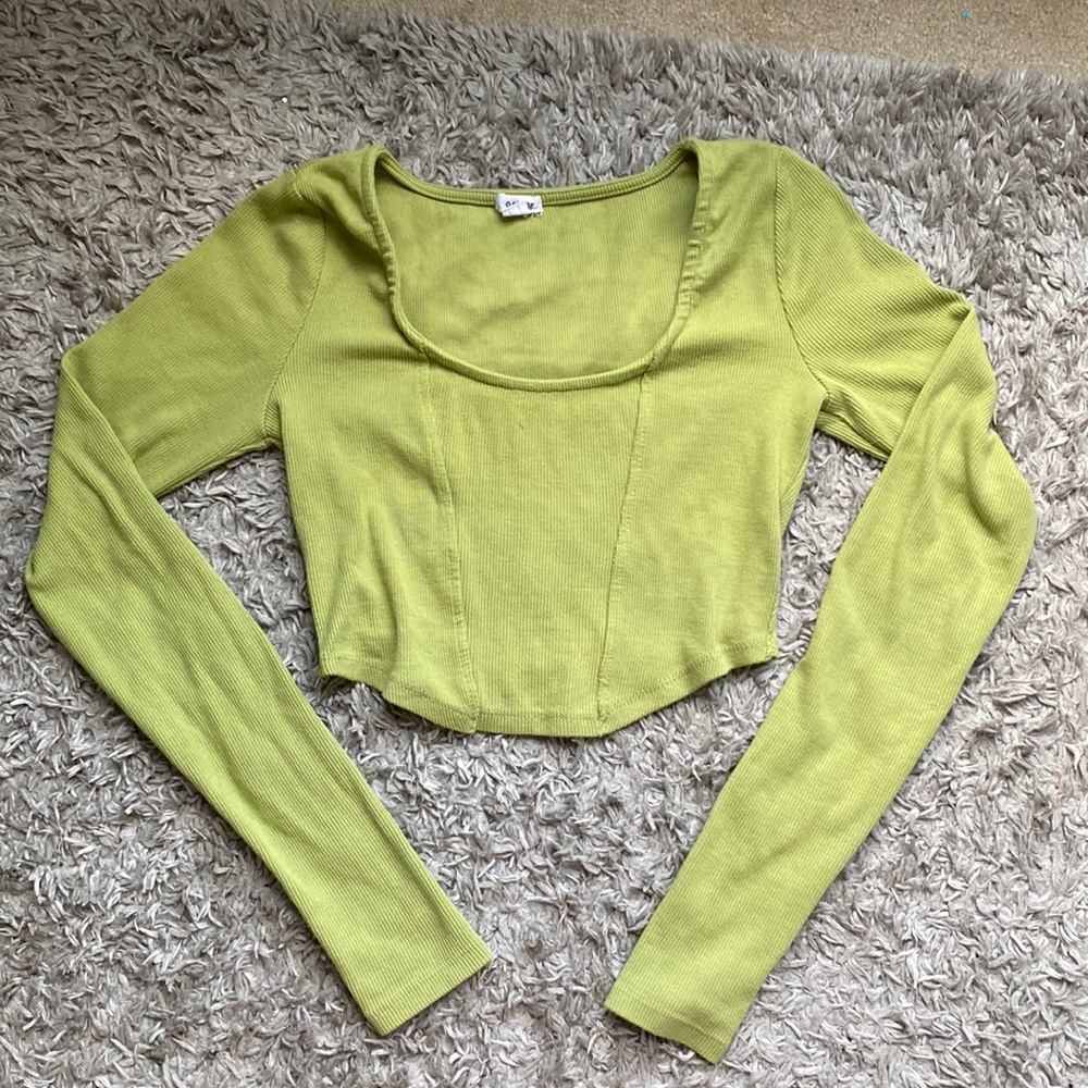 Garage Long Sleeve Corset Crop Top